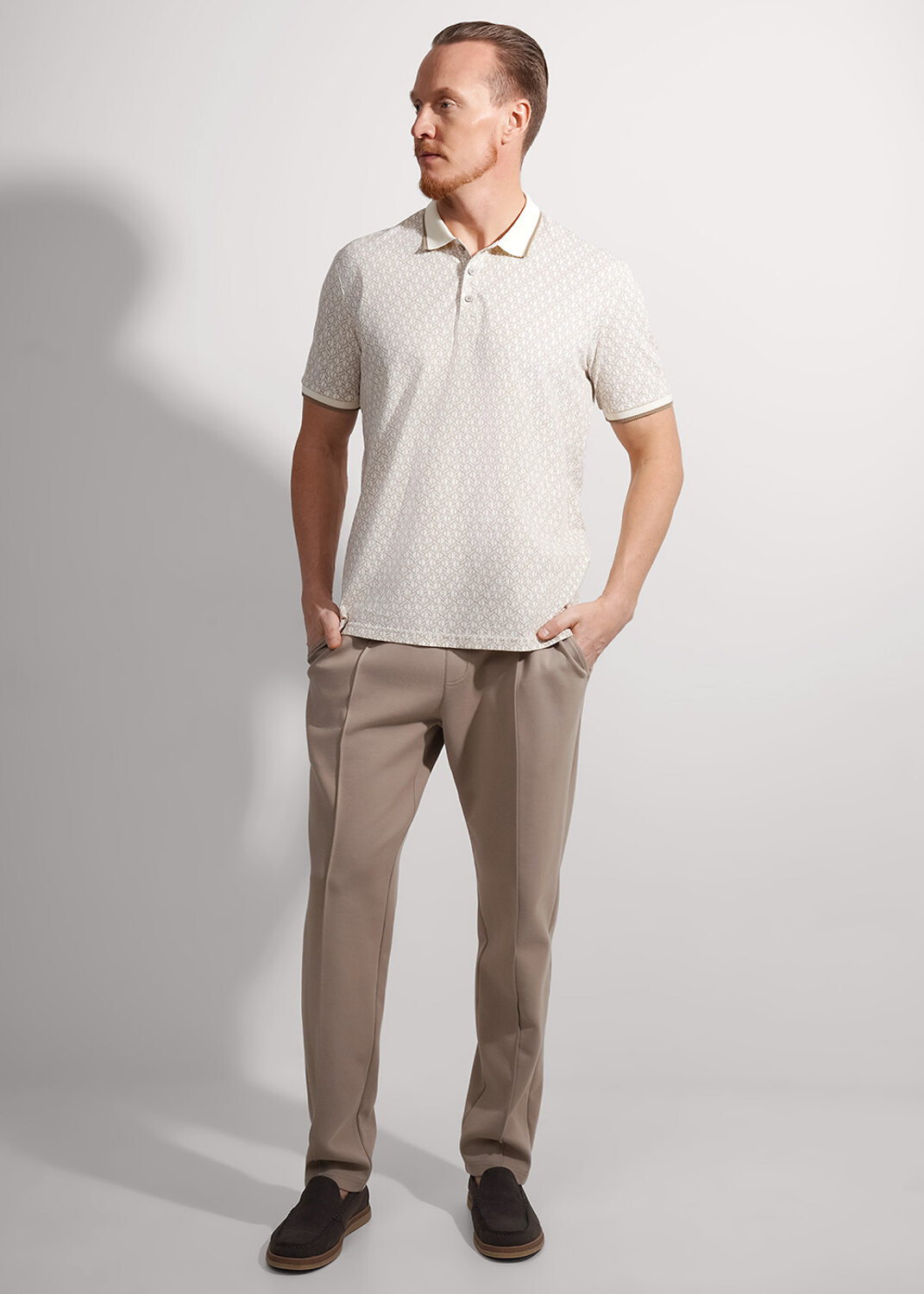 CLEVER Джемпер 588653 562490/10зн молочный/св.коричневый