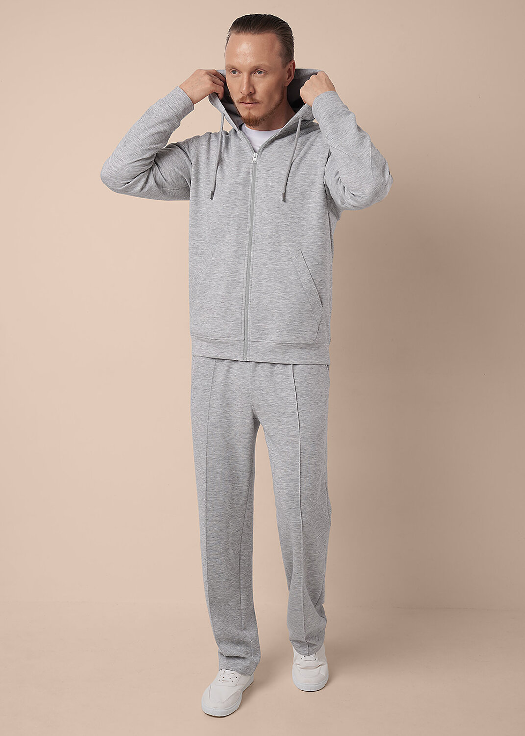 CLEVER Куртка 588677 562714/13сд меланж св.серый