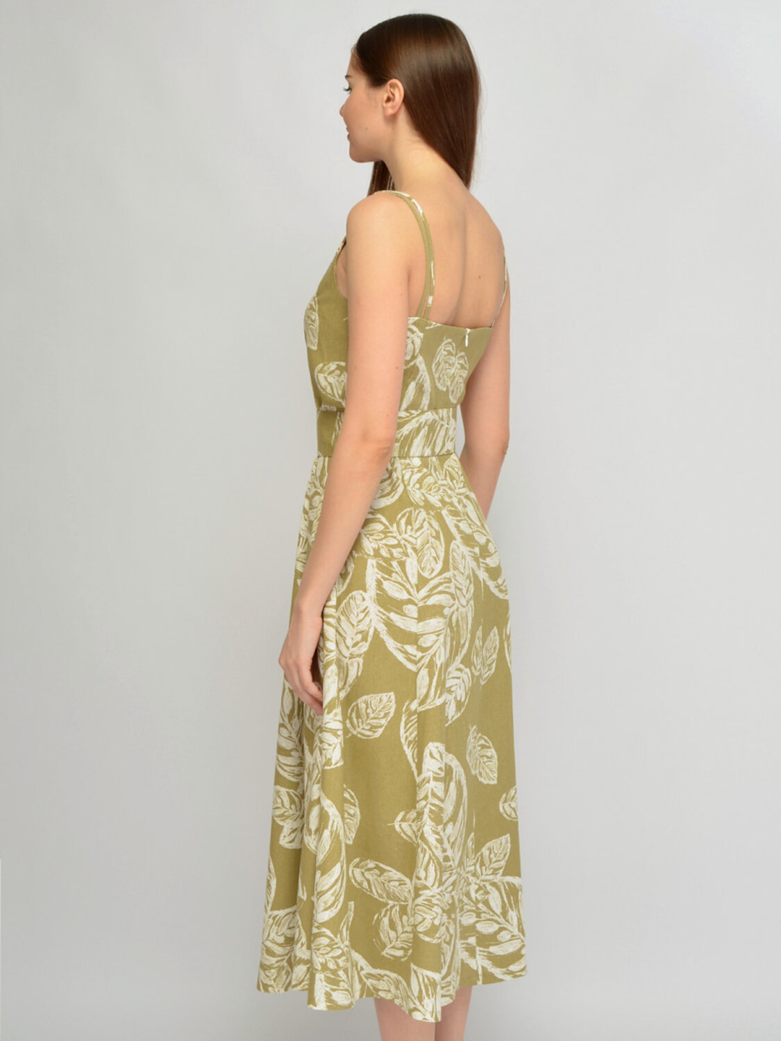 VISERDI Платье 588708 10435-лсх 4561690 бело-зеленый