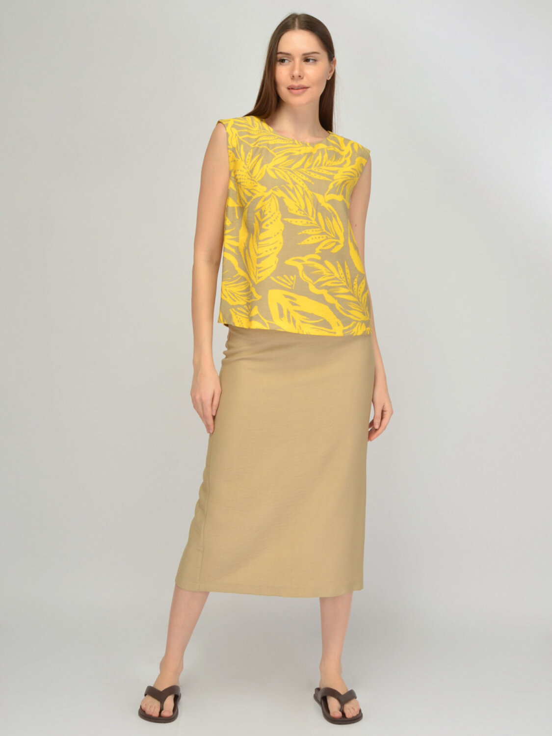 VISERDI Блузка 588714 10462-жлб 156785 желто-коричневый