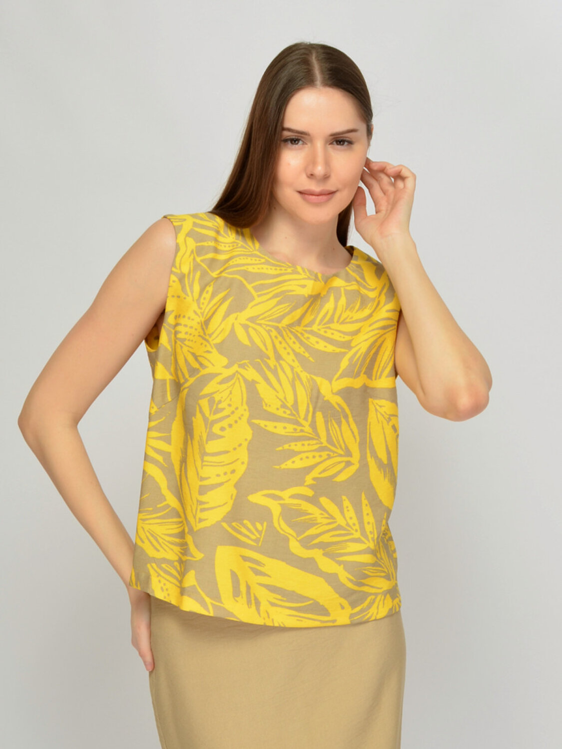 VISERDI Блузка 588714 10462-жлб 156785 желто-коричневый