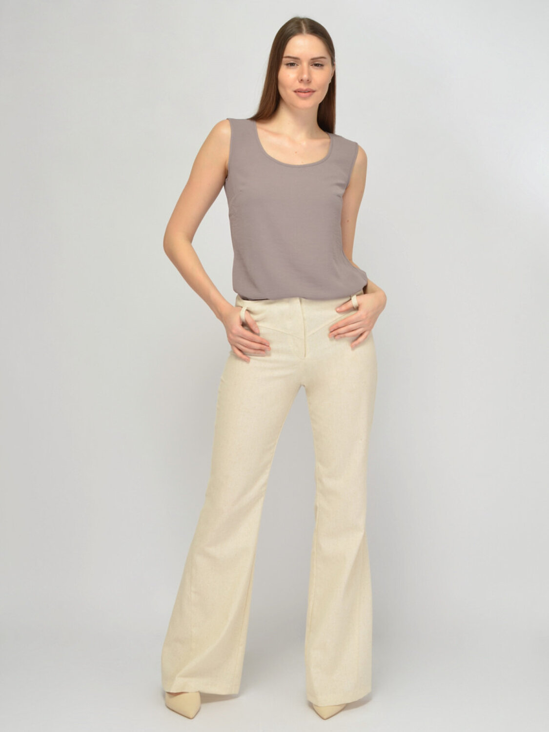 VISERDI Брюки 588716 10464-нат 8561075 натуральный