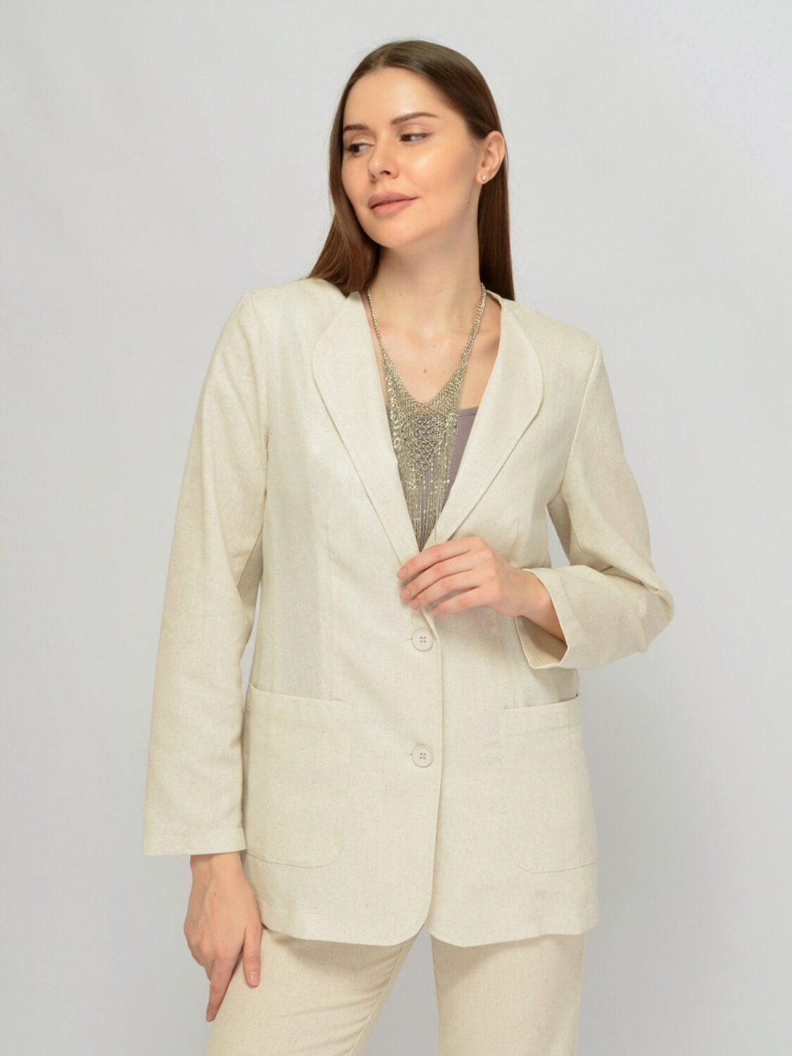 VISERDI Жакет 588719 10461-нтс 6561350 натуральный