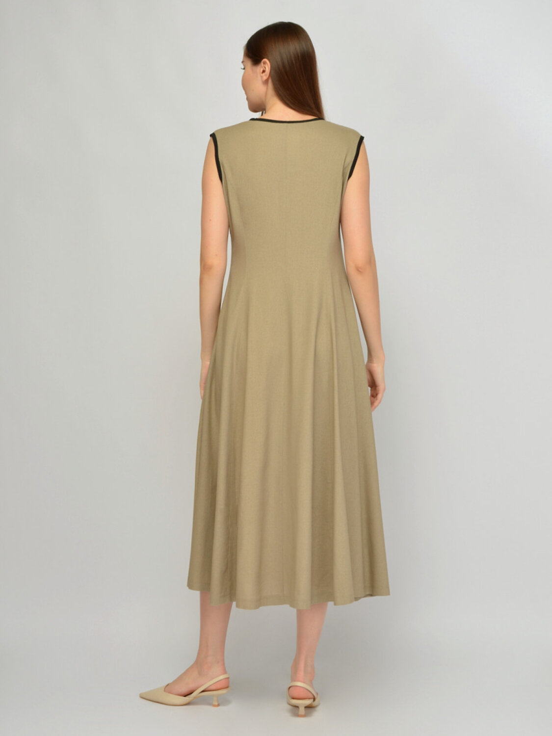 VISERDI Платье 588725 10468-беж 4561675 бежевый, черный