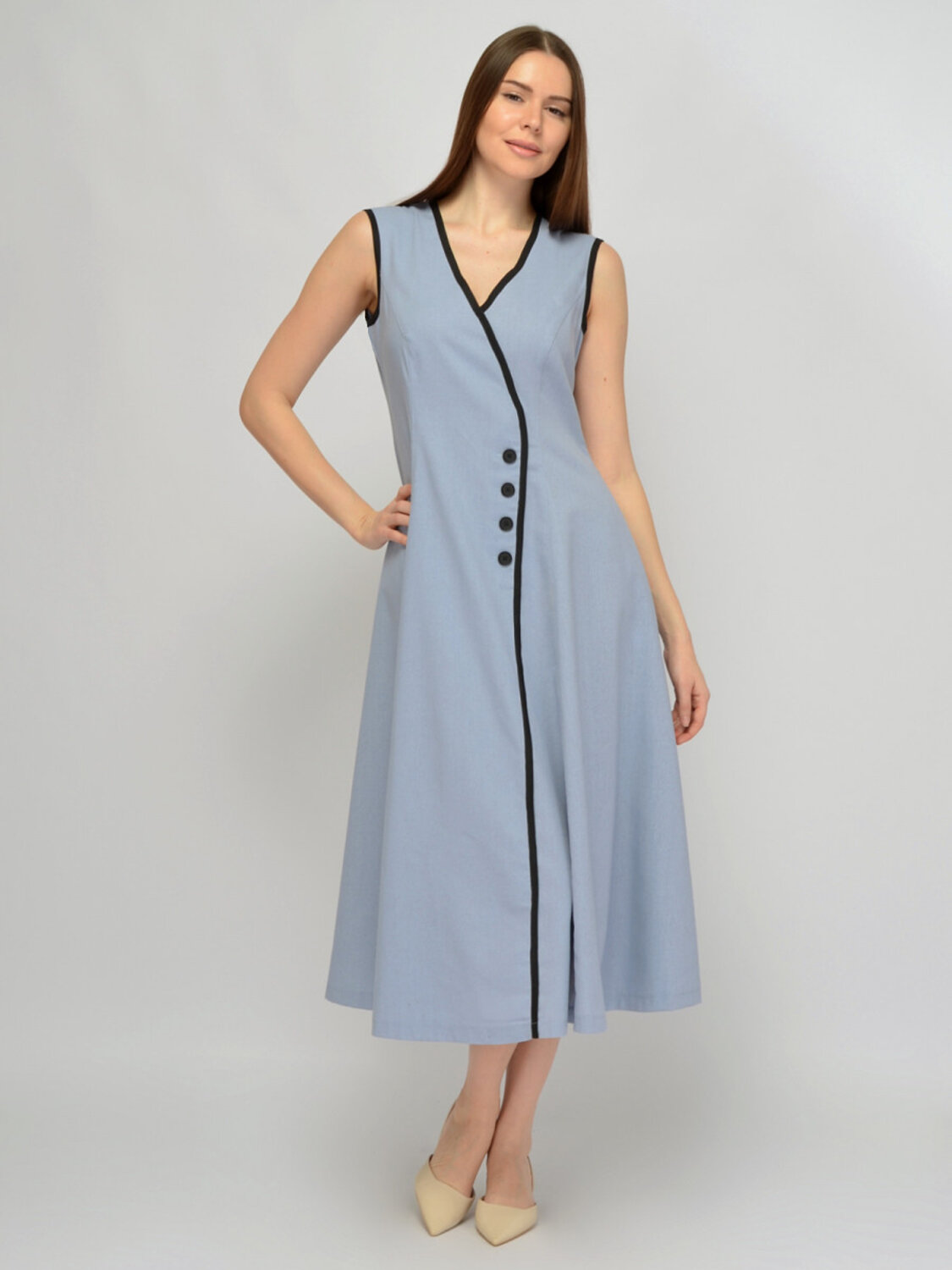 VISERDI Платье 588726 10468-джс 4561675 Джинсовый,черный