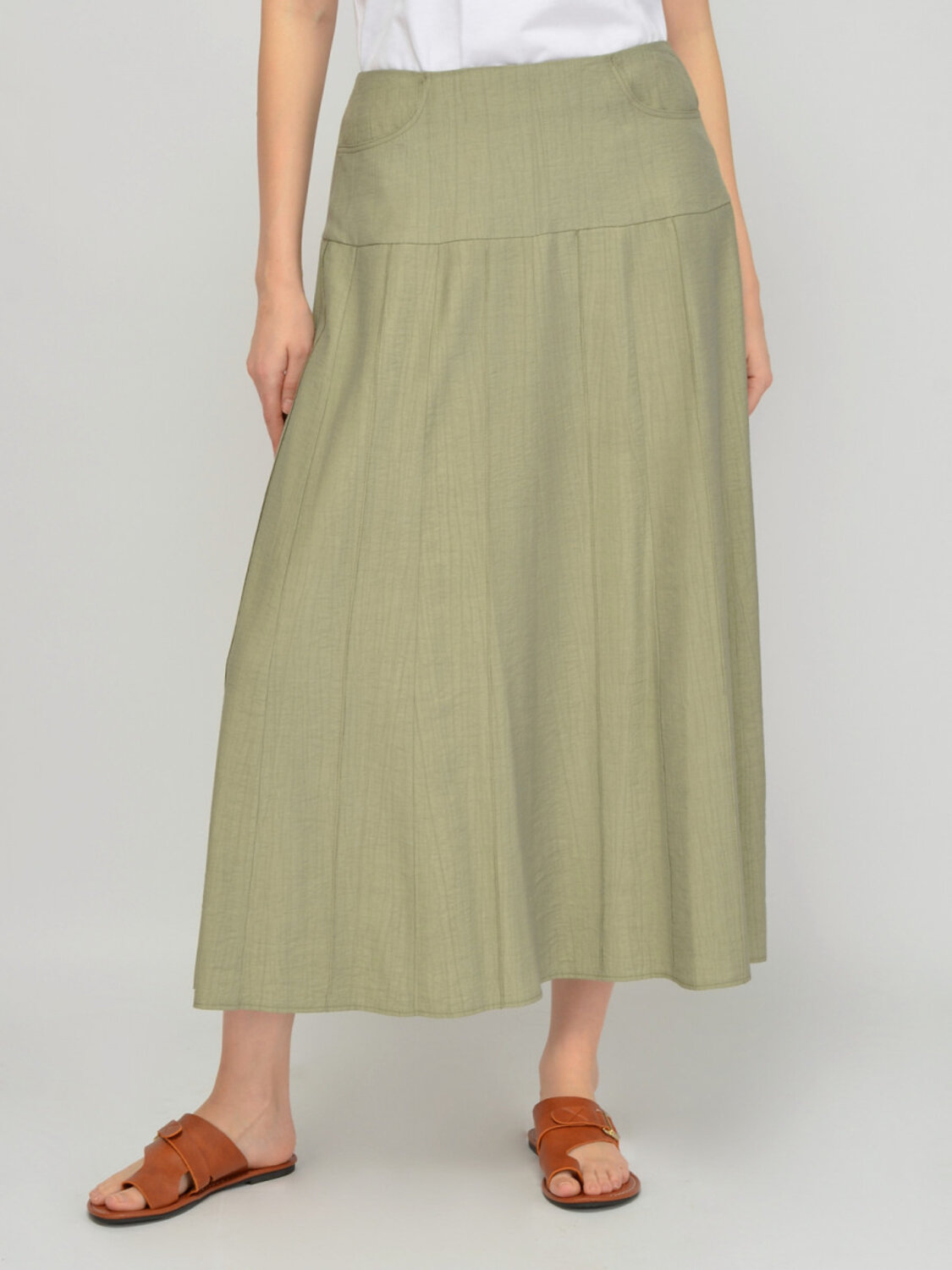 VISERDI Юбка 588728 10472-олв 9561005 оливковый