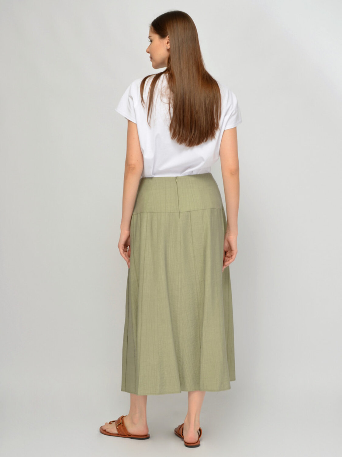 VISERDI Юбка 588728 10472-олв 9561005 оливковый