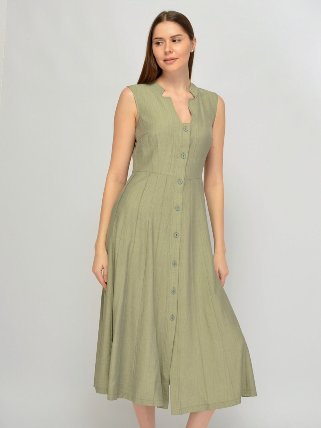 VISERDI Платье 588730 10473-олв 4561110 оливковый