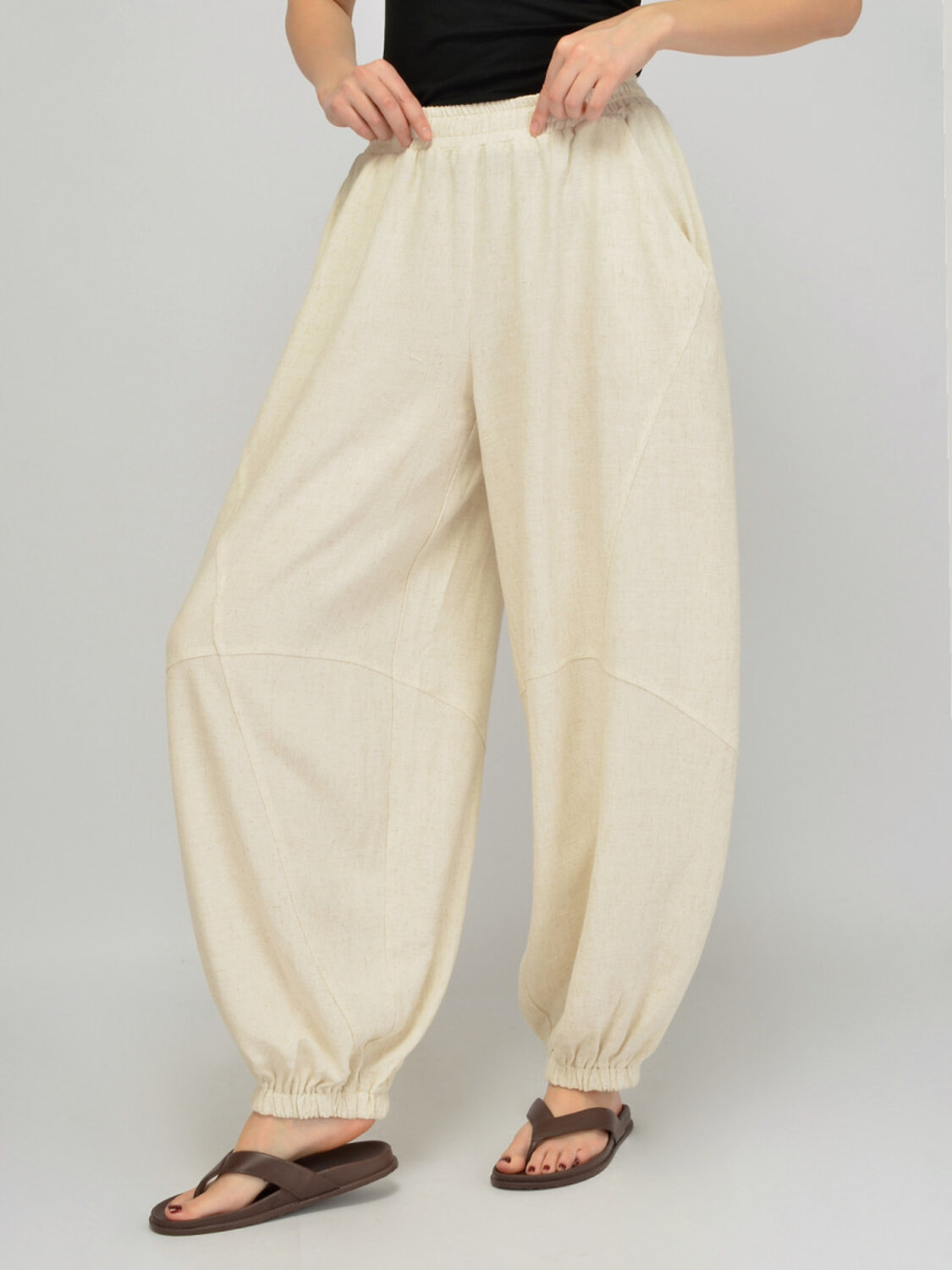 VISERDI Брюки 588734 10475-нат 8561150 бежевый