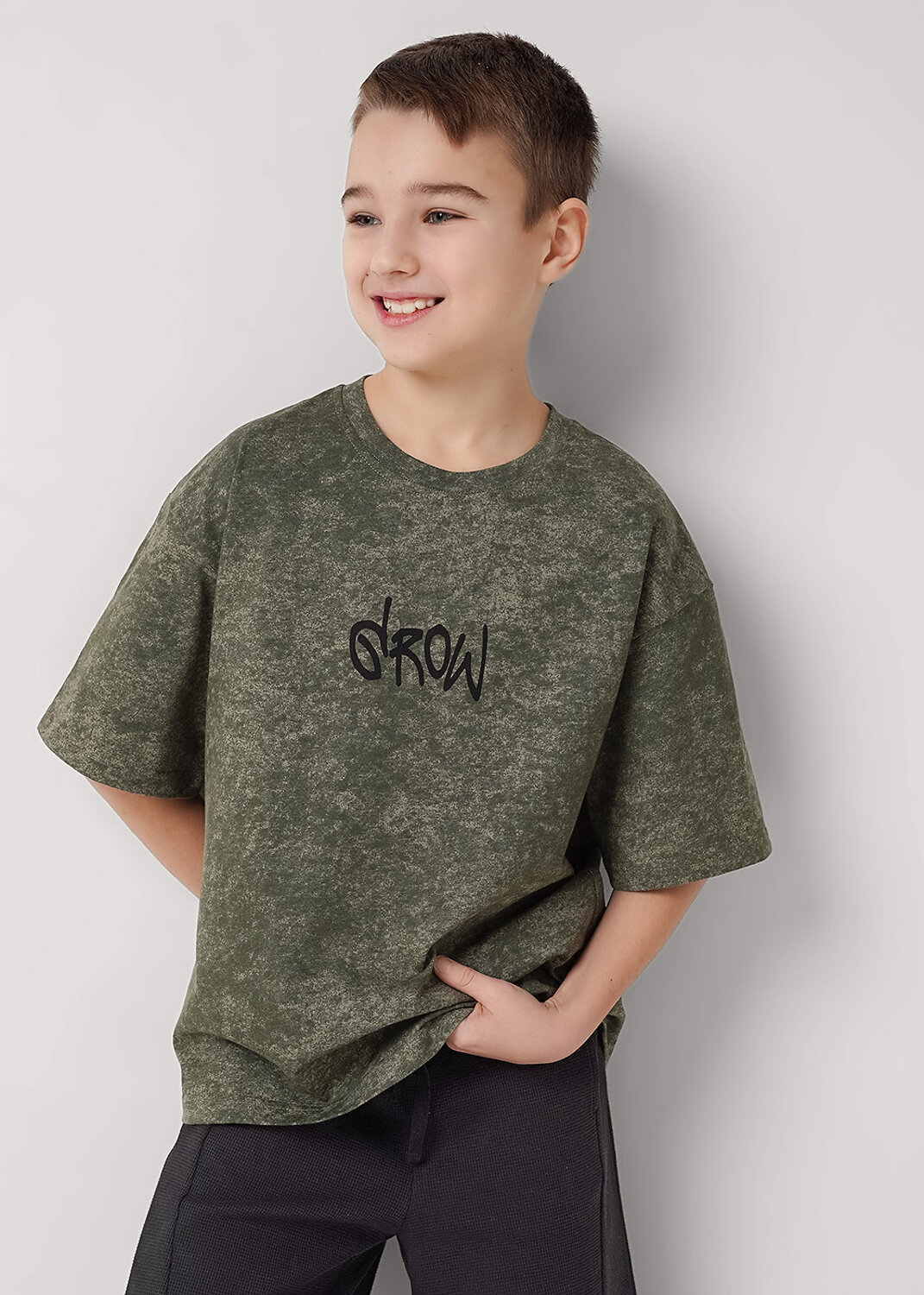 CLEVER Футболка 588744 867381/14ккн_п хаки/серый