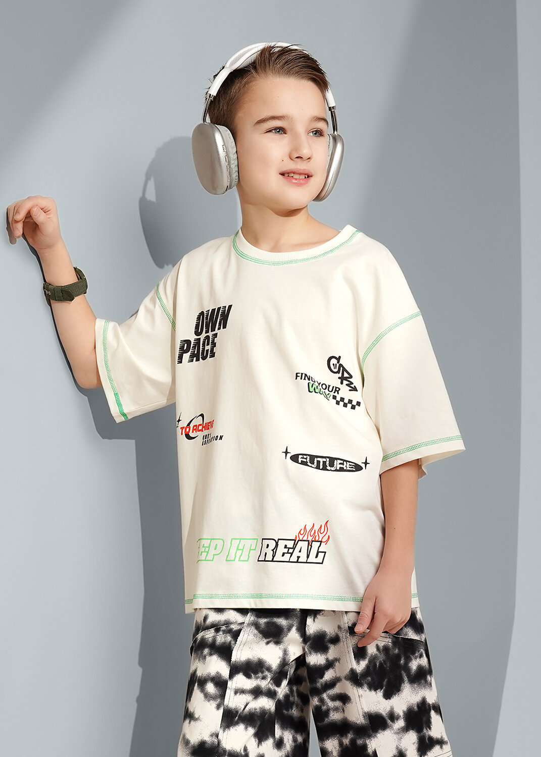 CLEVER Футболка 588769 867382/14кд_п молочный