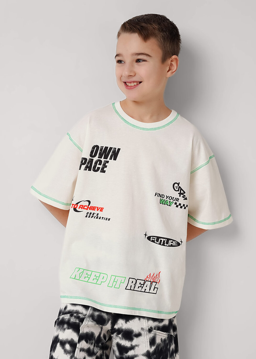 CLEVER Футболка 588769 867382/14кд_п молочный