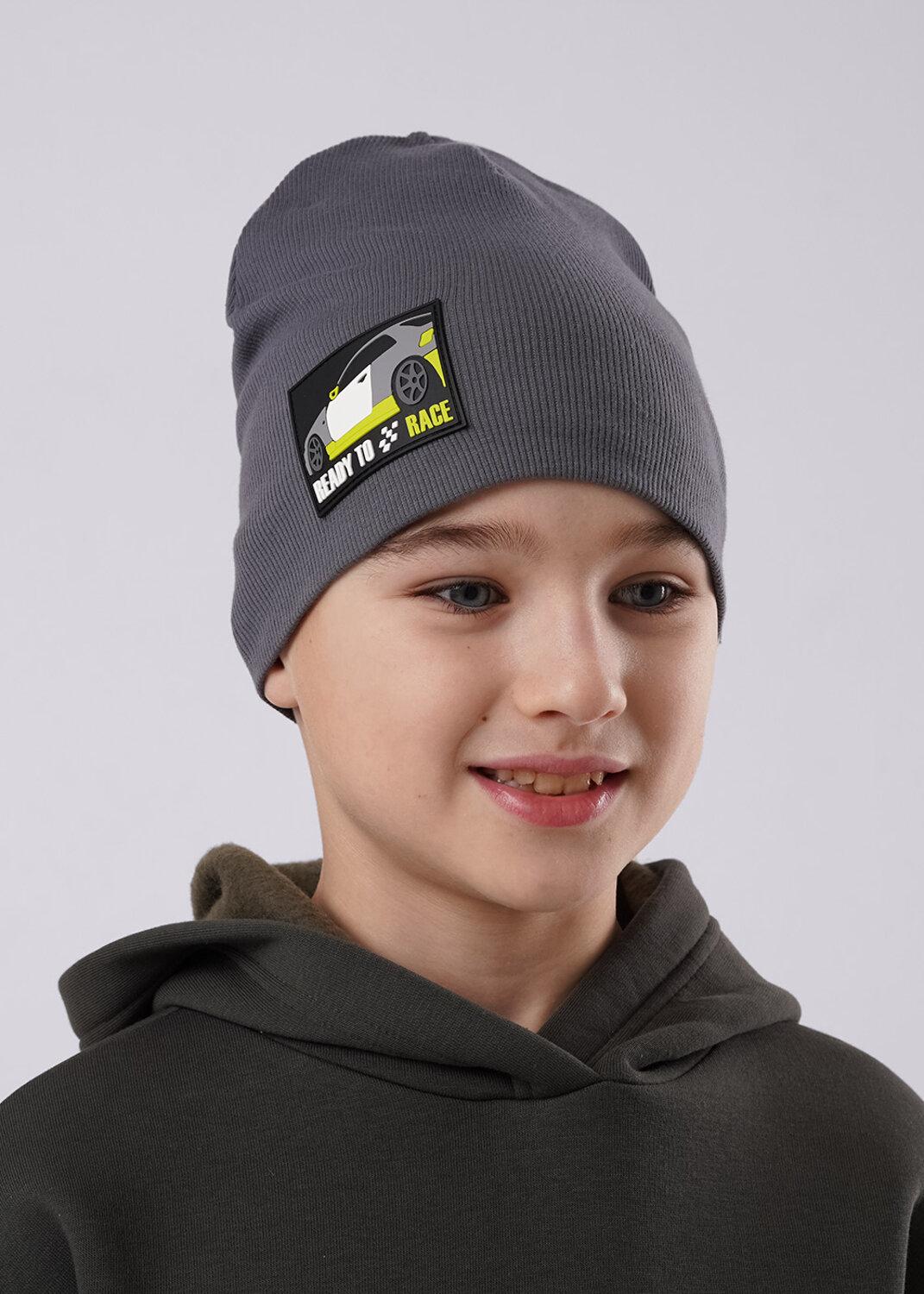 CLEVER Шапка 588774 566099ш т.серый