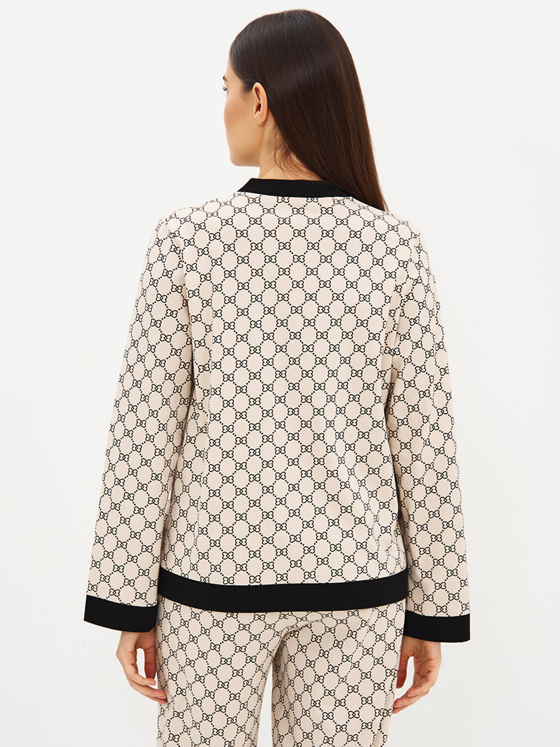 Omsa Пижама 588814 OmD 0232D ALTA MODA Пижама принт. женская (Рубашка+Брюки прямые), CO Beige (Бежевый)