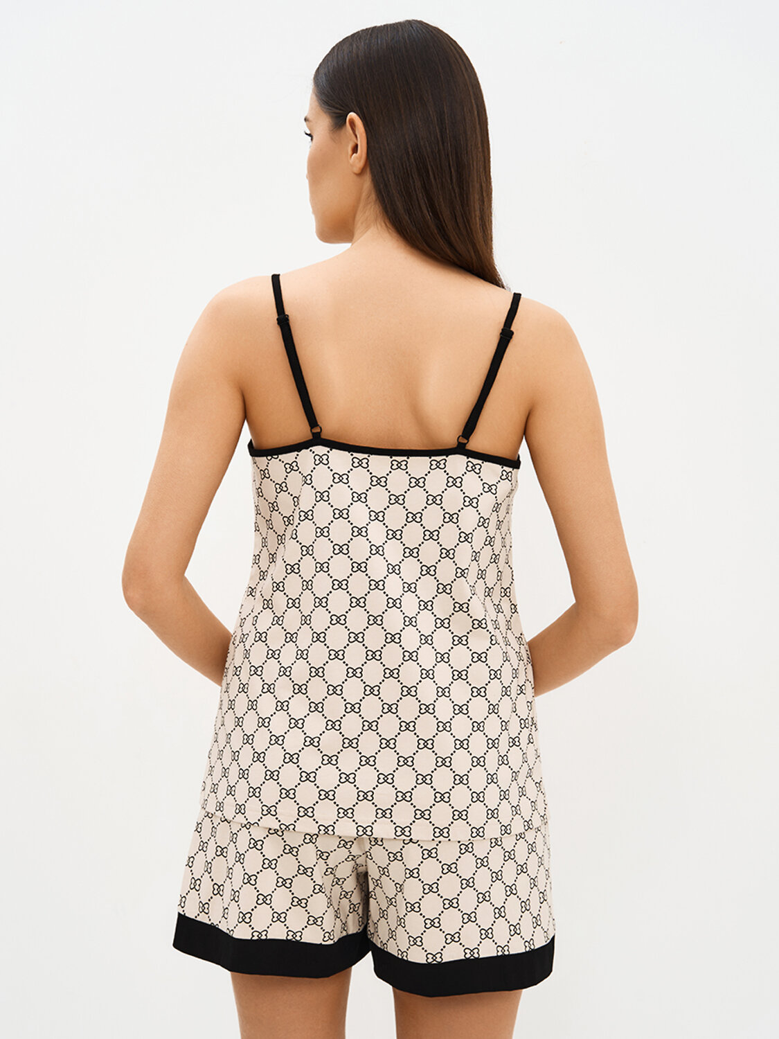 Omsa Пижама 588815 OmD 0222D ALTA MODA Пижама принт. женская (Топ+Шорты), CO Beige (Бежевый)