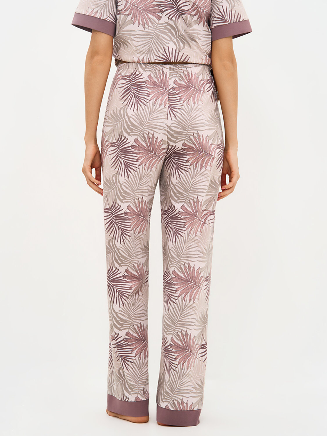 Omsa Пижама 588820 OmD 0244D SELVATICA Пижама принт. жен.(Рубашка кор.рукав+Брюки прямые), CO Rosa Cashmere (Розовый)