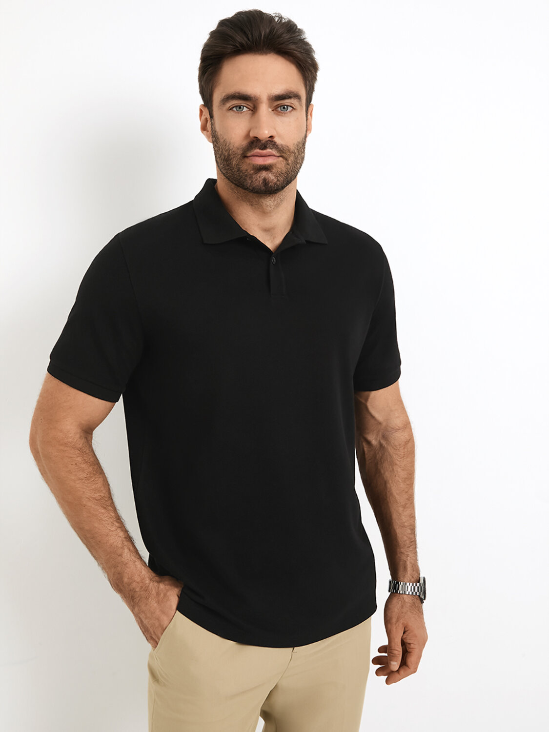 Omsa Поло 588821 OmU 1521С Поло муж., СO Nero (Черный)