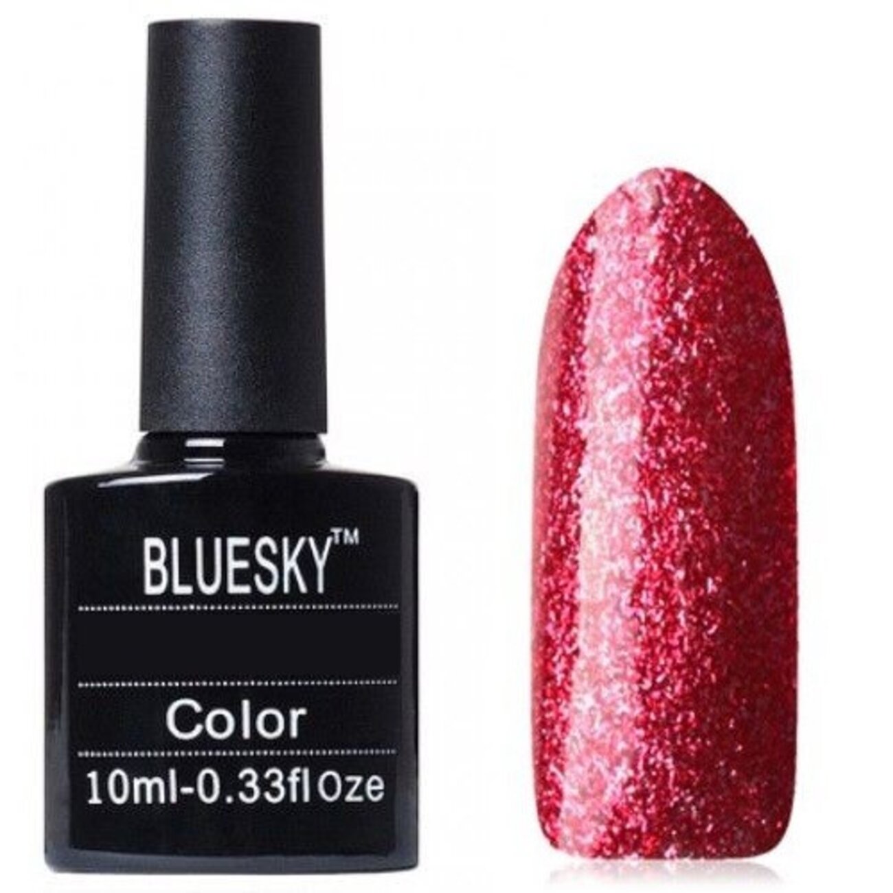 Bluesky Гель-лак" Серия Глиттер" BJ 10 бордовый 588833 10481 