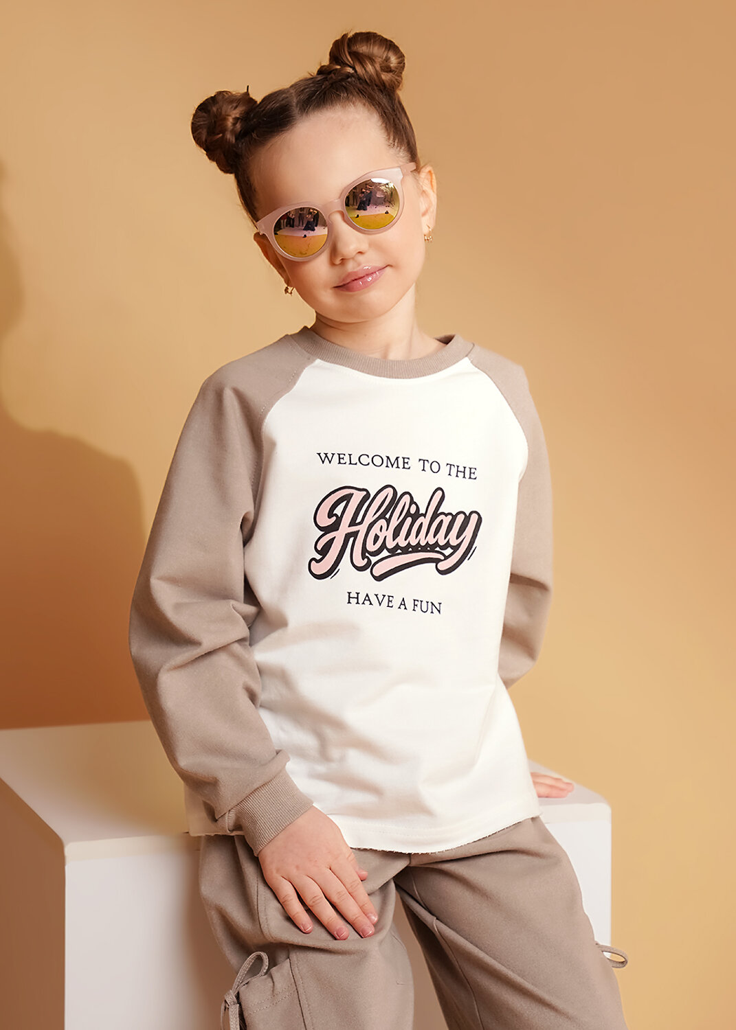 CLEVER Джемпер 588842 867401/15ан_п св.коричневый/кофейный