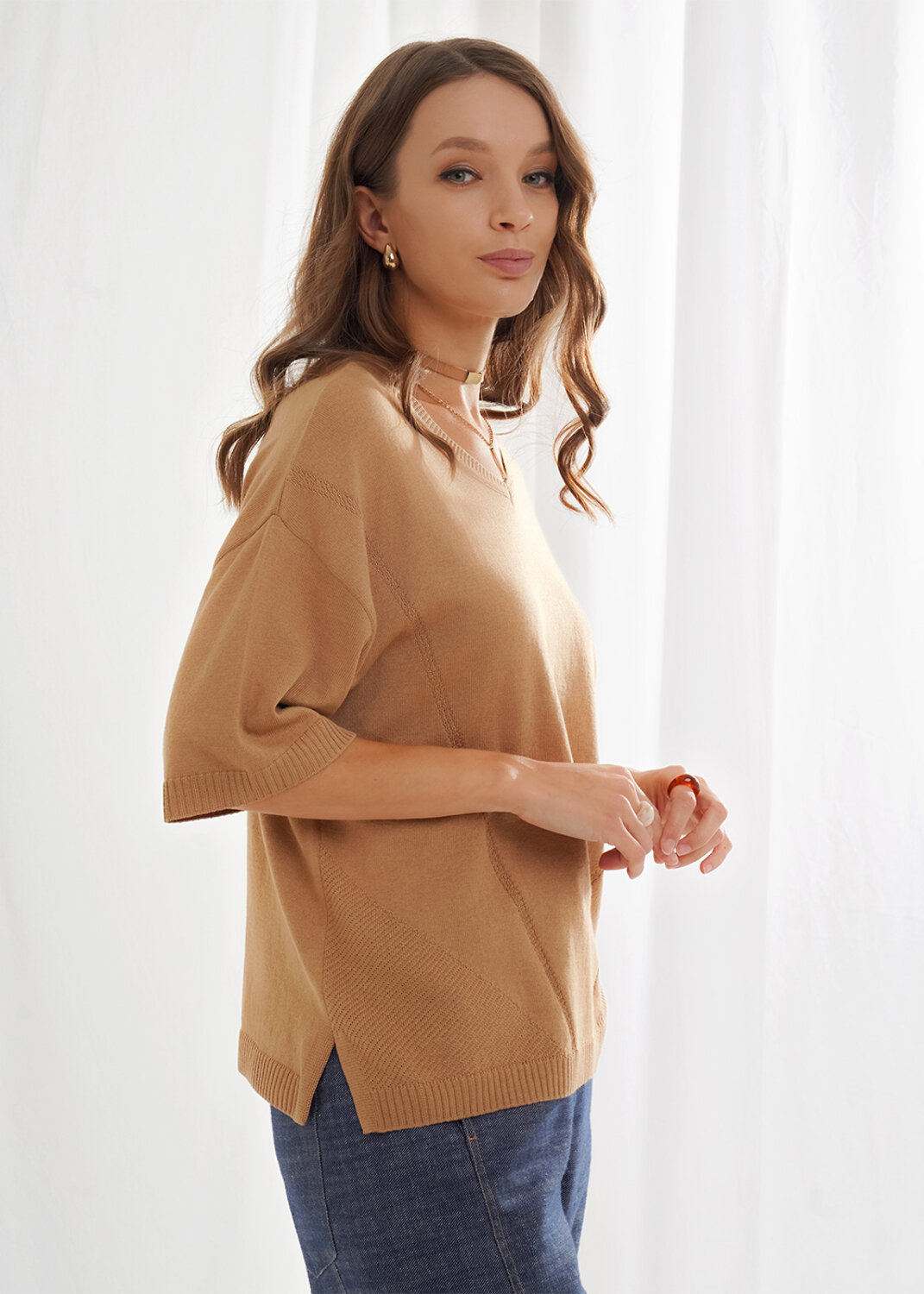 CLEVER Джемпер 588883 264681/209ха т.бежевый