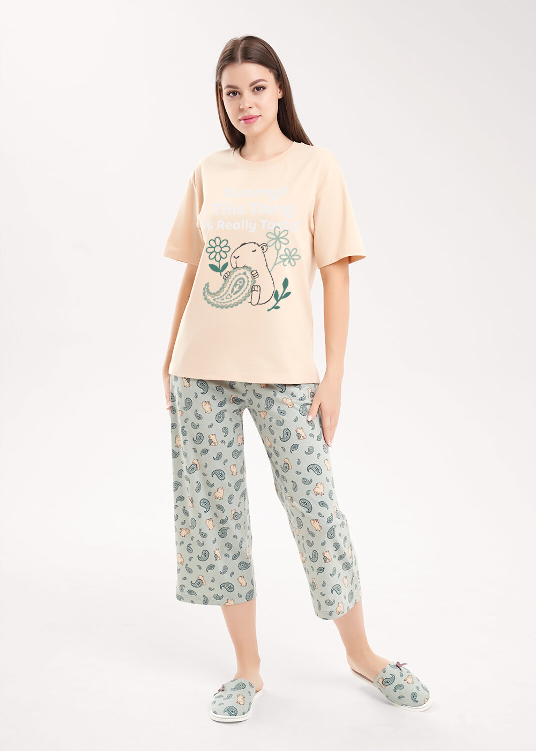 CLEVER Набор 588885 LP26-1225/2 бежевый/св.зелёный