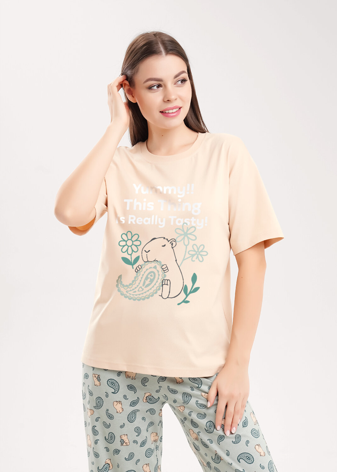 CLEVER Набор 588885 LP26-1225/2 бежевый/св.зелёный