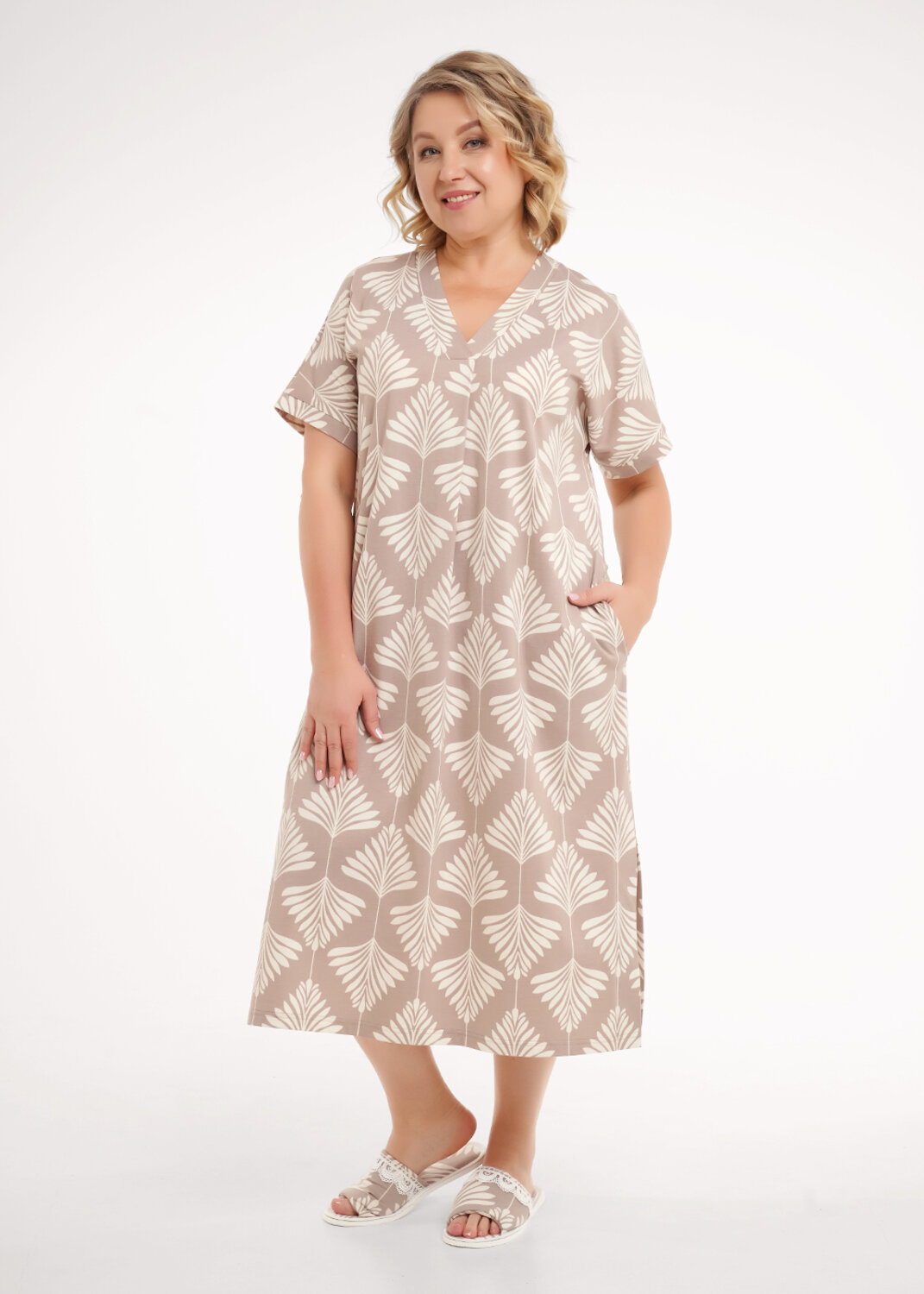 CLEVER Платье 588890 LDR26-1228 т.бежевый/св.бежевый