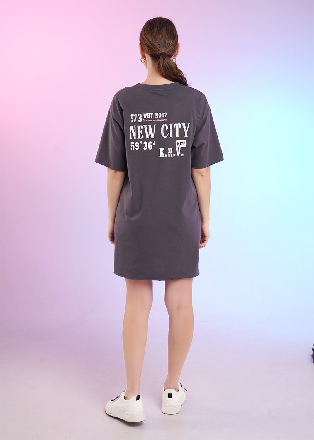 CLEVER Платье 588894 LDR26-1229 т.серый