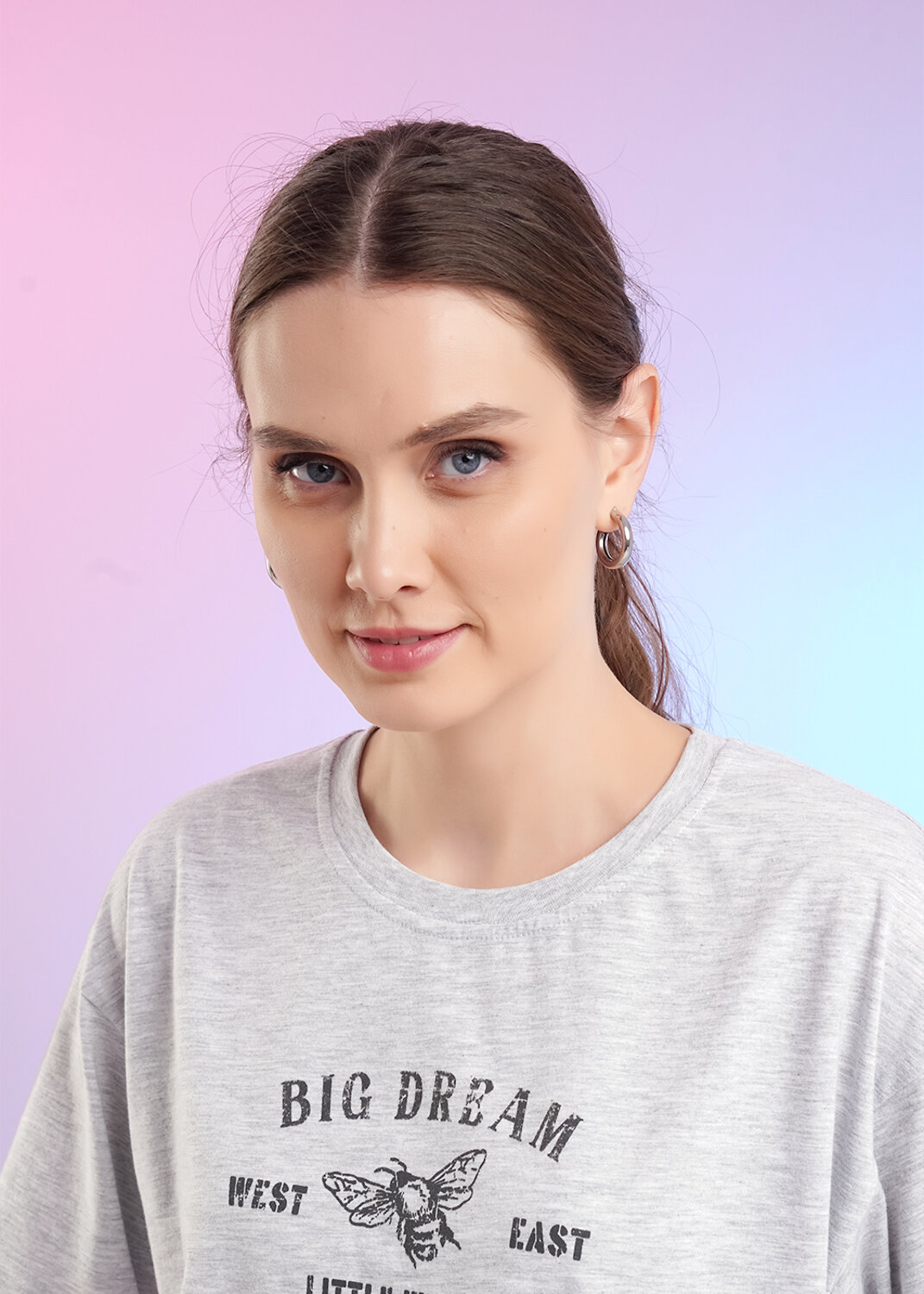 CLEVER Футболка 588896 LF26-1229/2 мел меланж св.серый