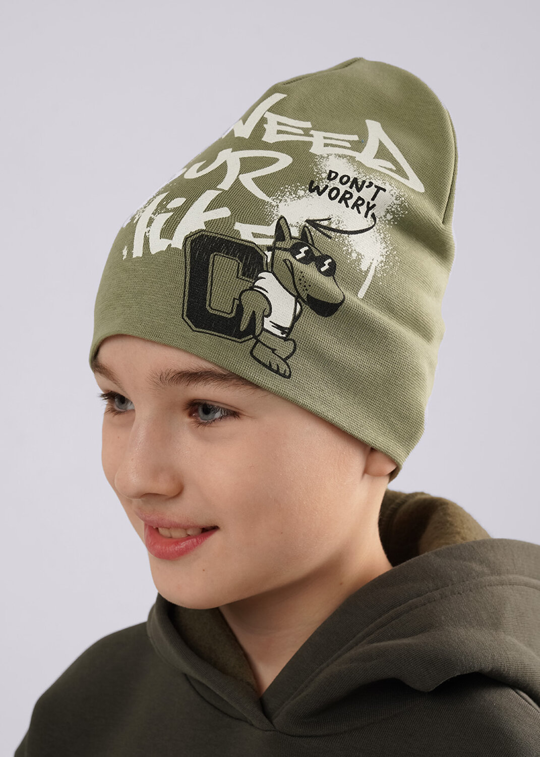 CLEVER Шапка 588918 566026/2рп хаки