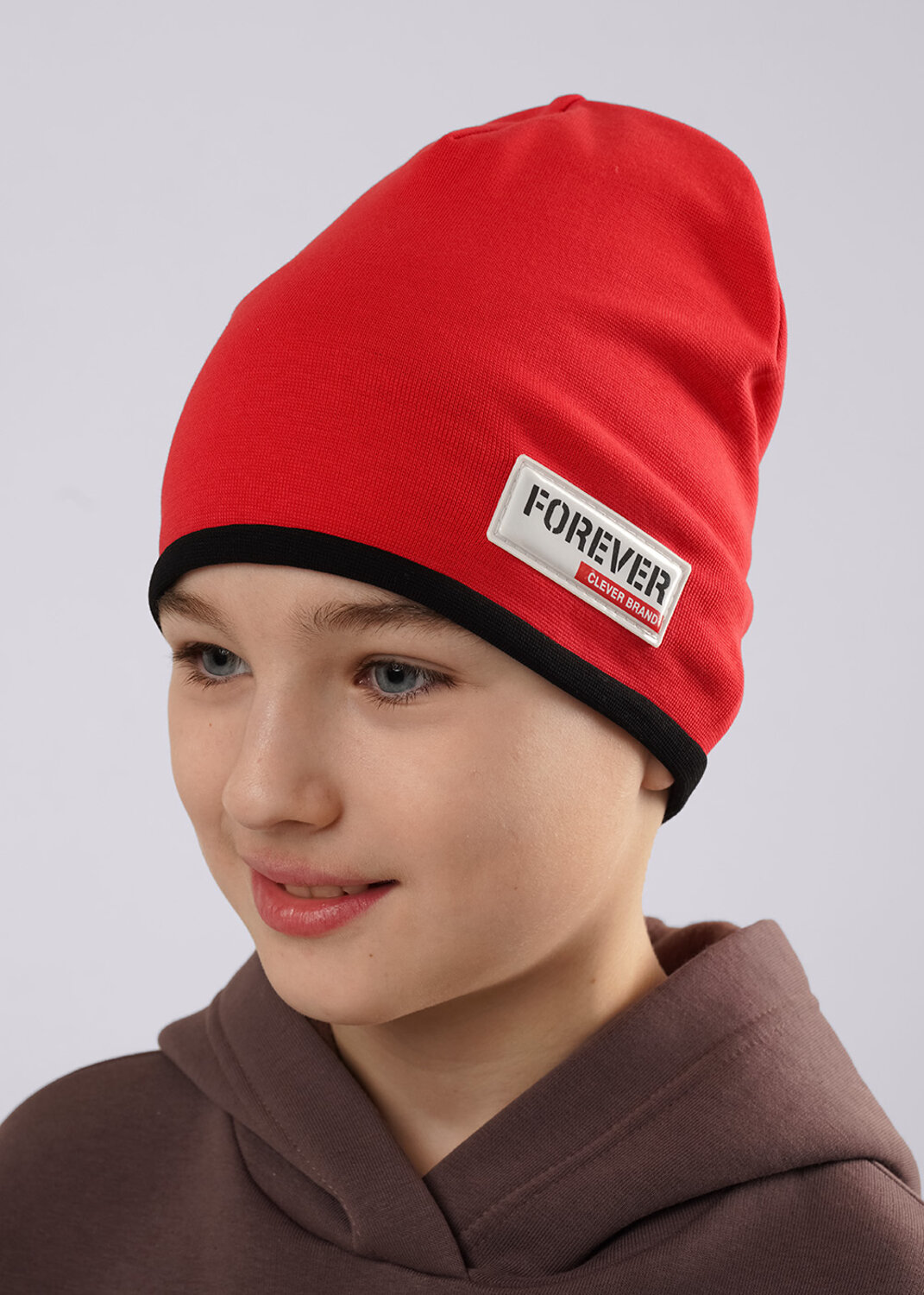 CLEVER Шапка 588923 565712р чёрный/красный