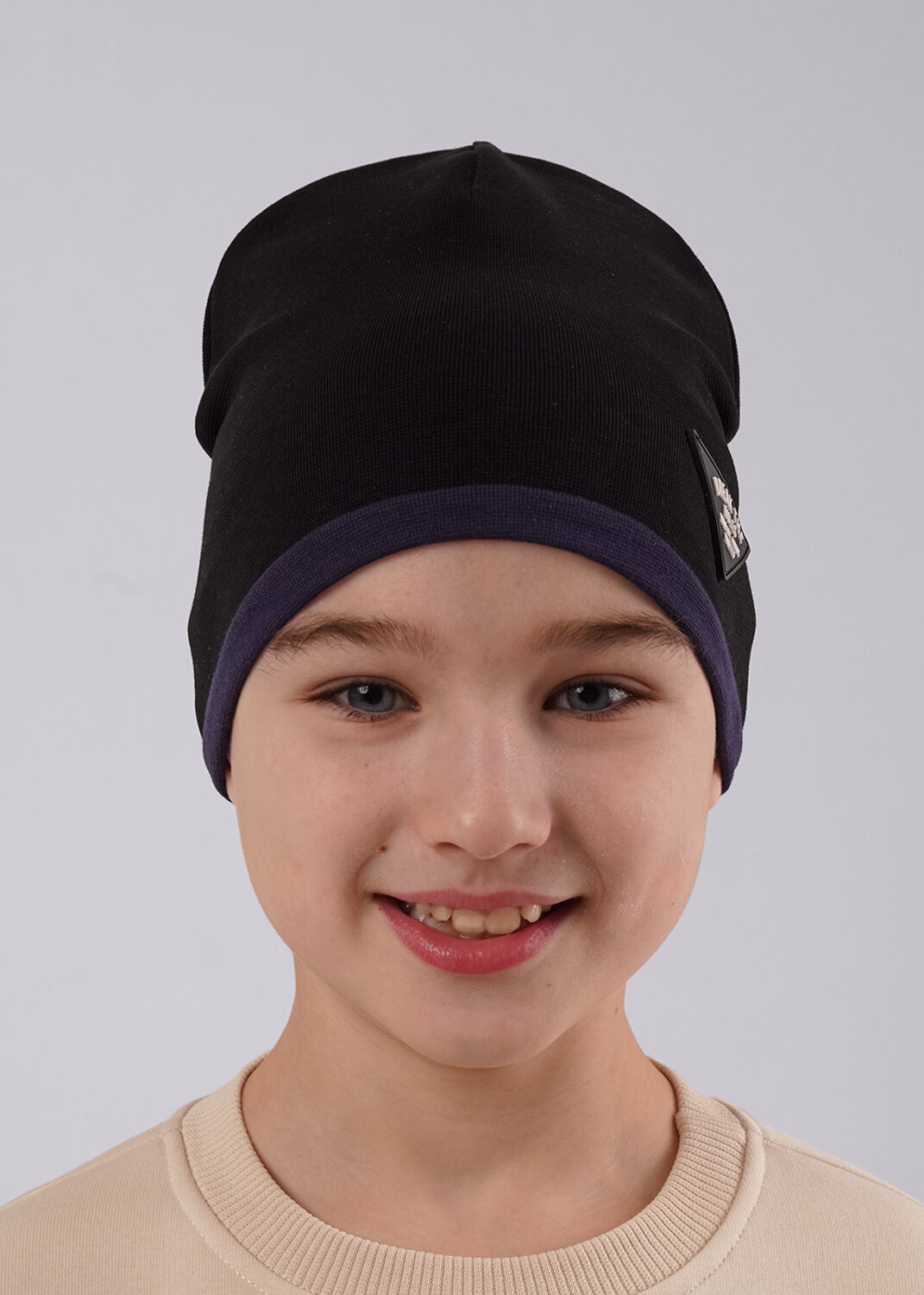 CLEVER Шапка 588924 565712/1р т.синий/чёрный