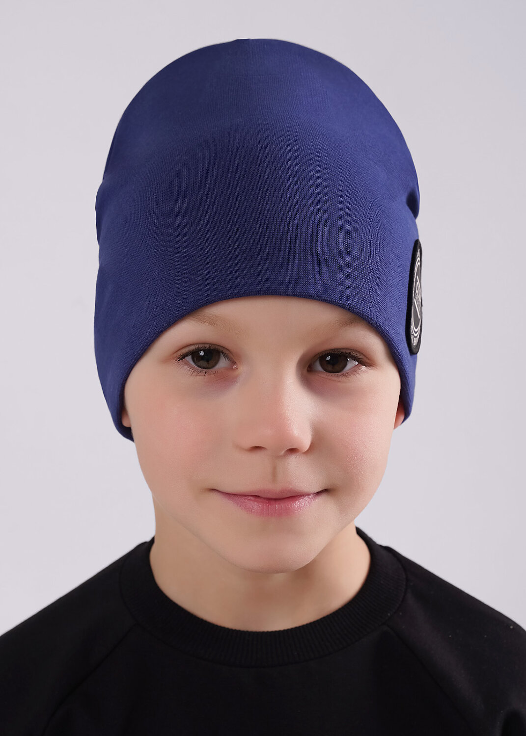CLEVER Шапка 588925 565712/2р т.синий/чёрный