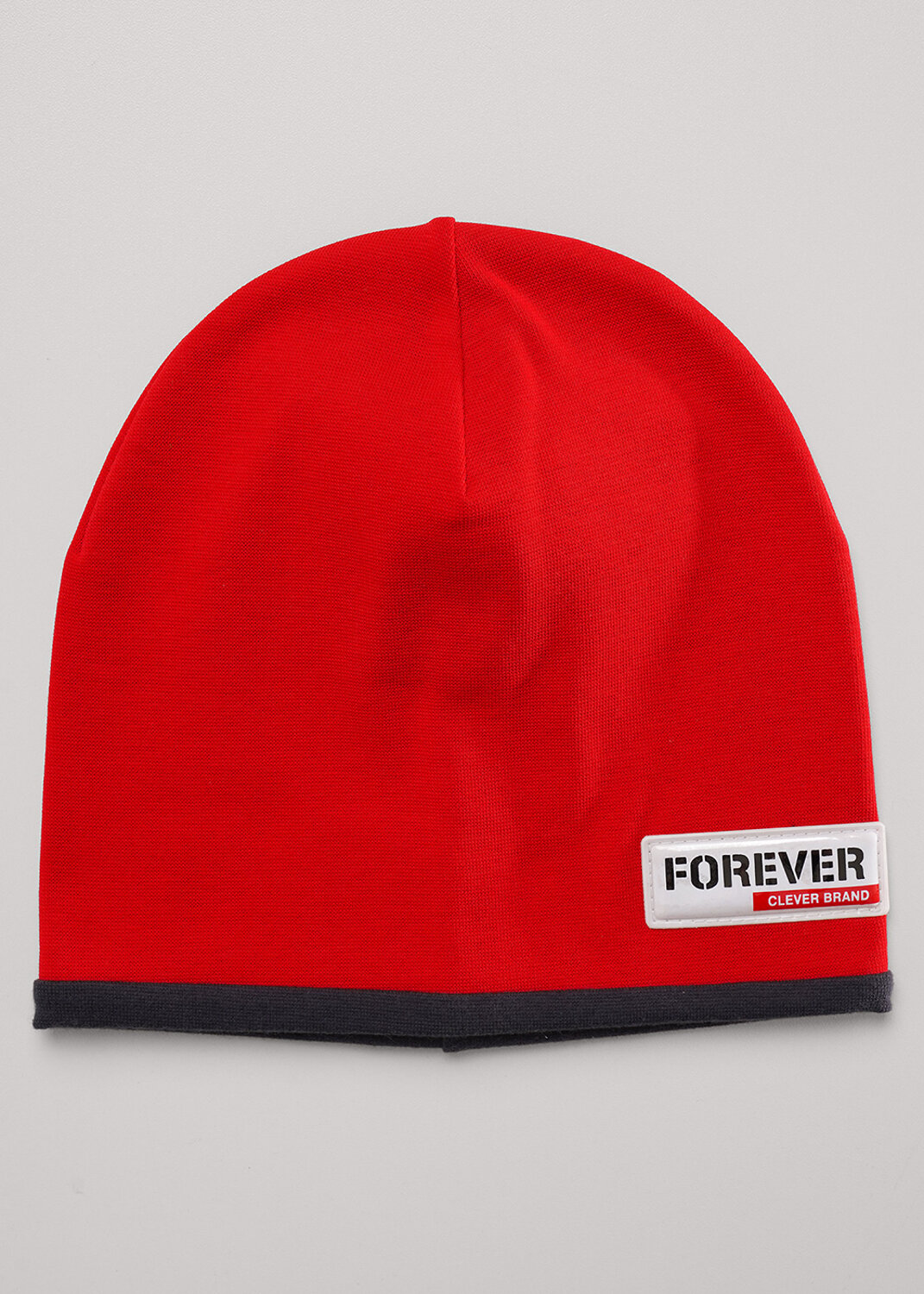 CLEVER Шапка 588929 565712р т.серый/красный