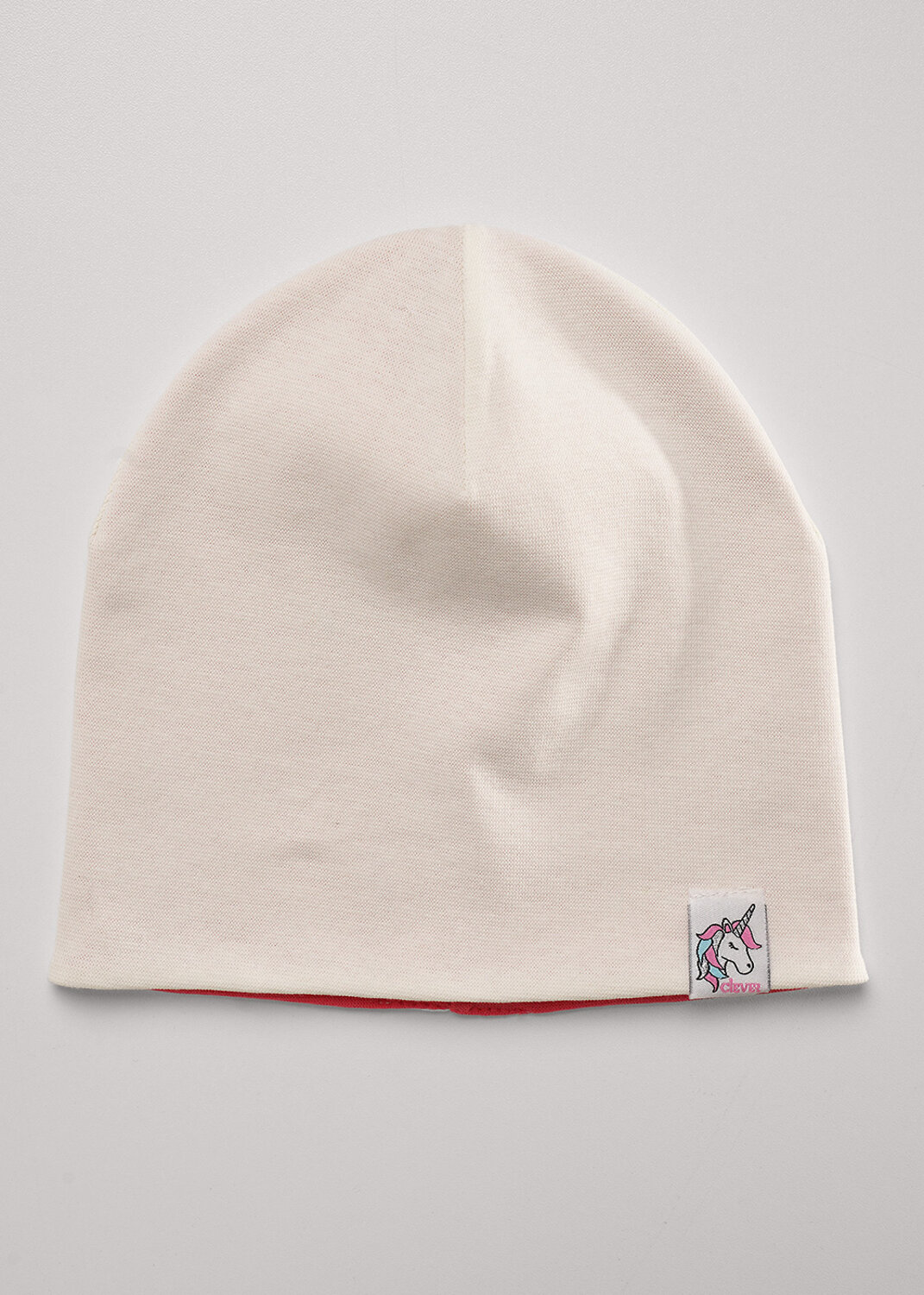 CLEVER Шапка 588952 567374рп св.красный/молочный