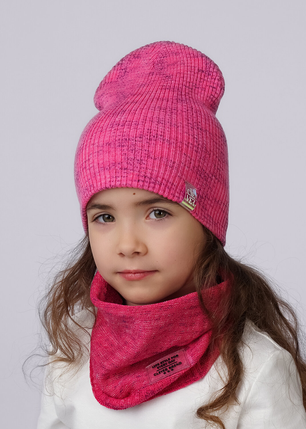 CLEVER Шапка 588985 533691ха розовый/фиолетовый