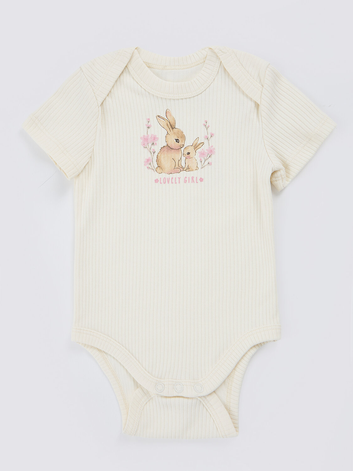 MARK FORMELLE Боди детское 588991 13015-2 молочный +бантики и зайки на розовом