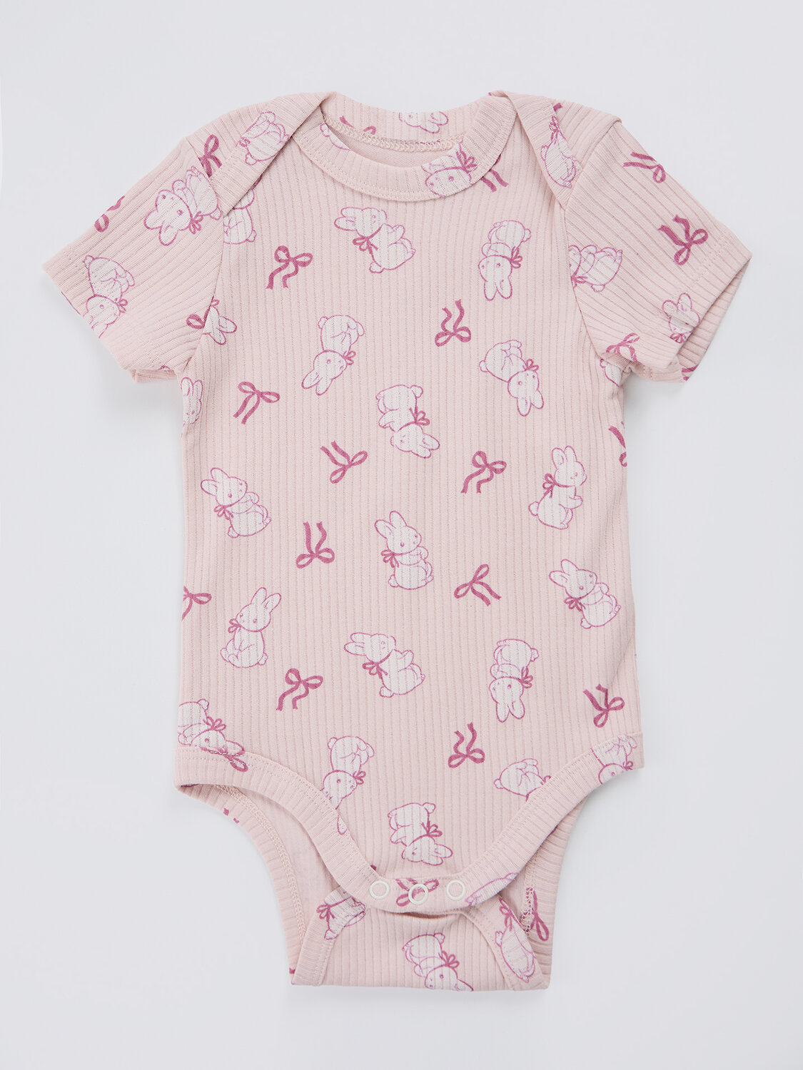 MARK FORMELLE Боди детское 588991 13015-2 молочный +бантики и зайки на розовом