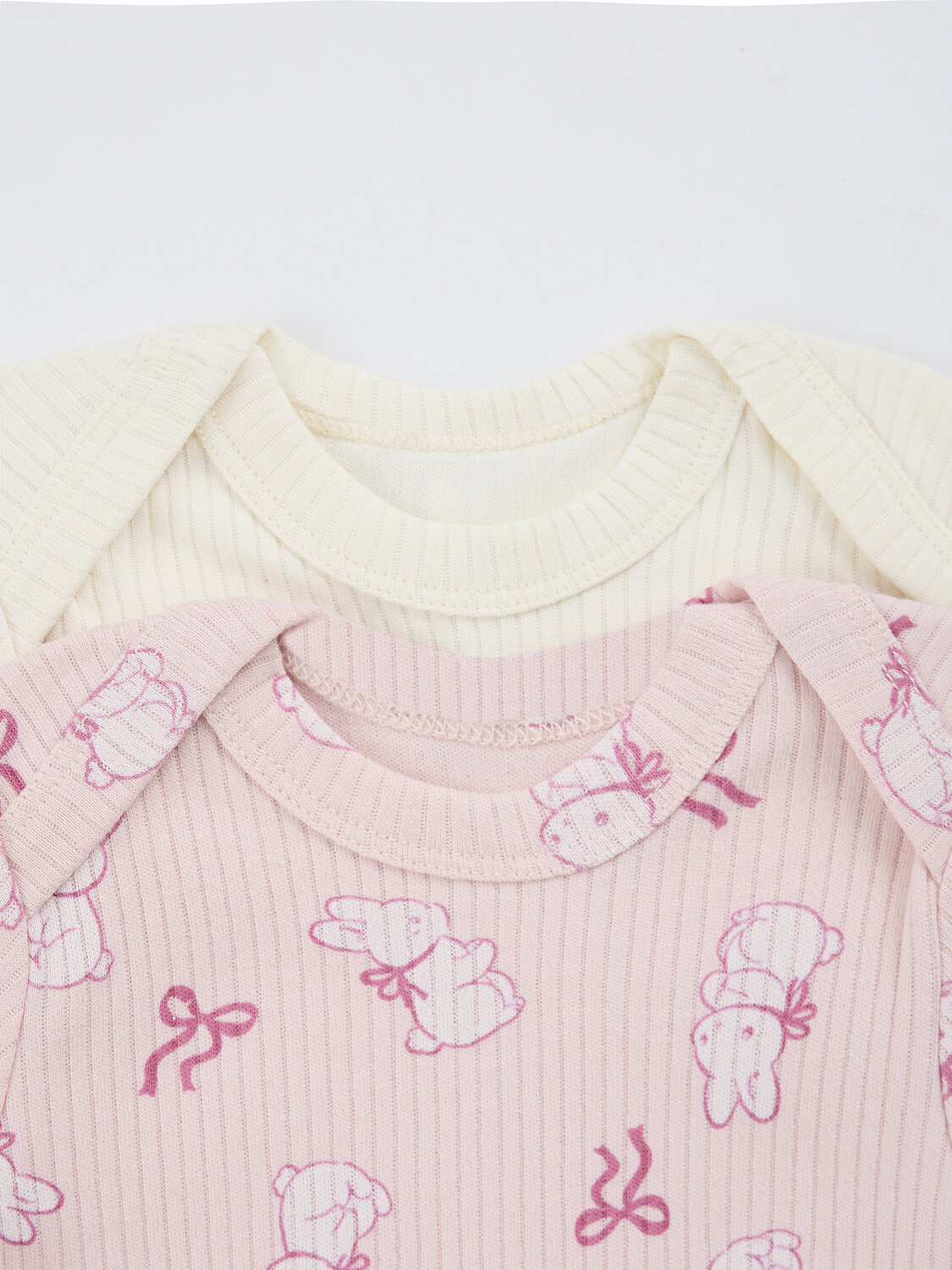 MARK FORMELLE Боди детское 588991 13015-2 молочный +бантики и зайки на розовом