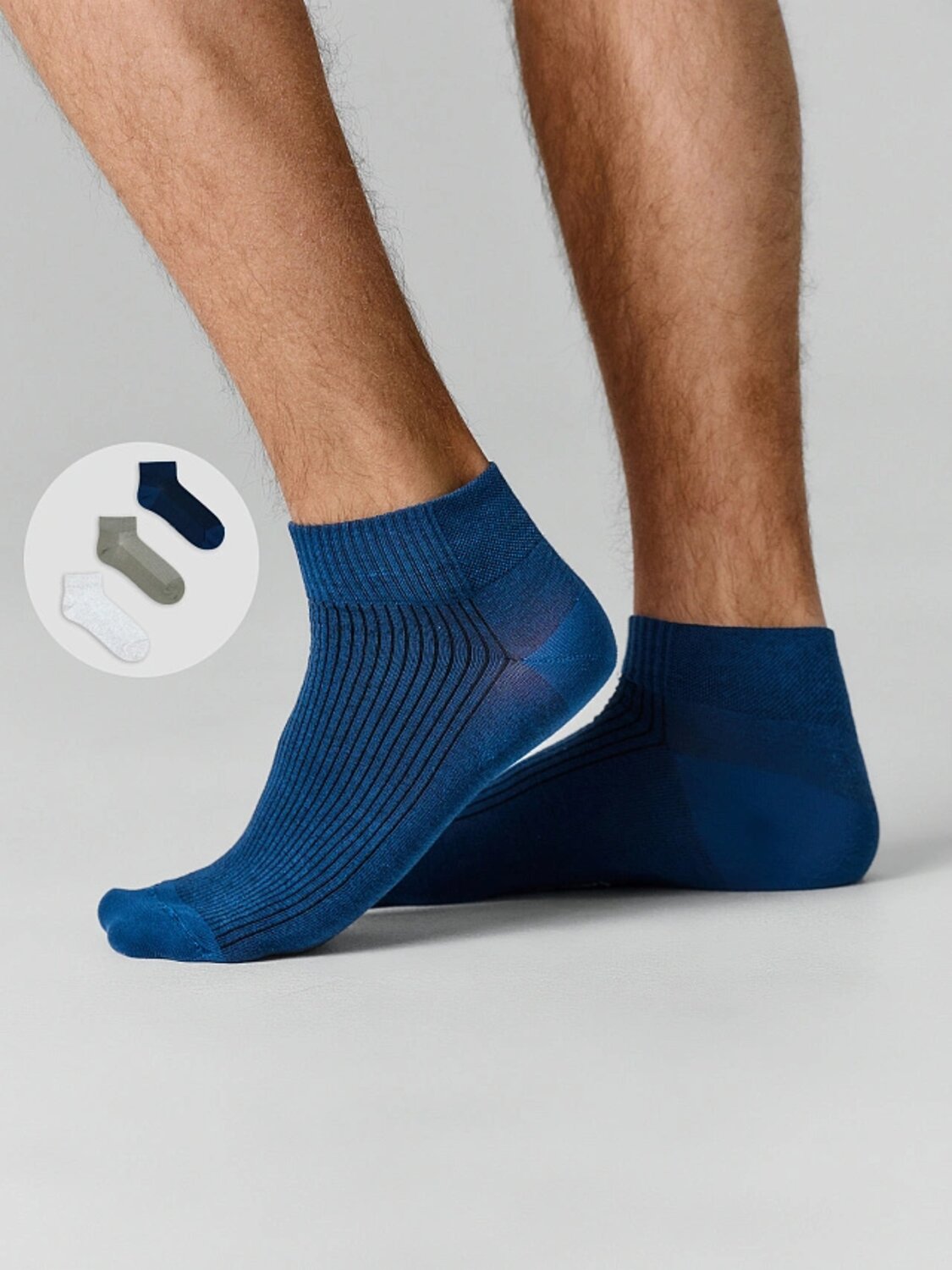 MARK FORMELLE Мужские носки 589051 131A-1587 св.сер.меланж /оливка/джинсовый/