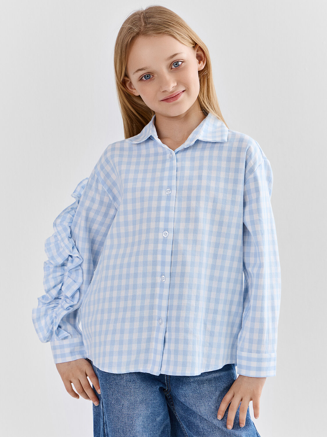 MARK FORMELLE Рубашка 589058 127997 голубая клетка