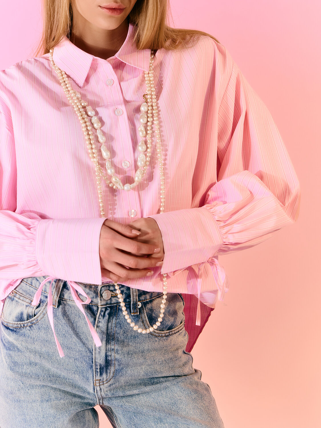 MARK FORMELLE Рубашка 589059 122499 розовая полоска