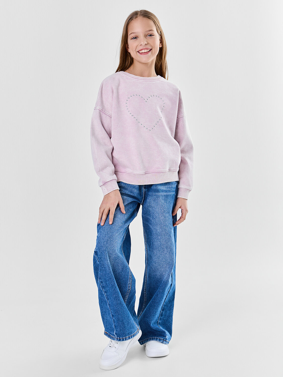 MARK FORMELLE Свитшот 589065 127993 ACID WASH сиреневый +печать