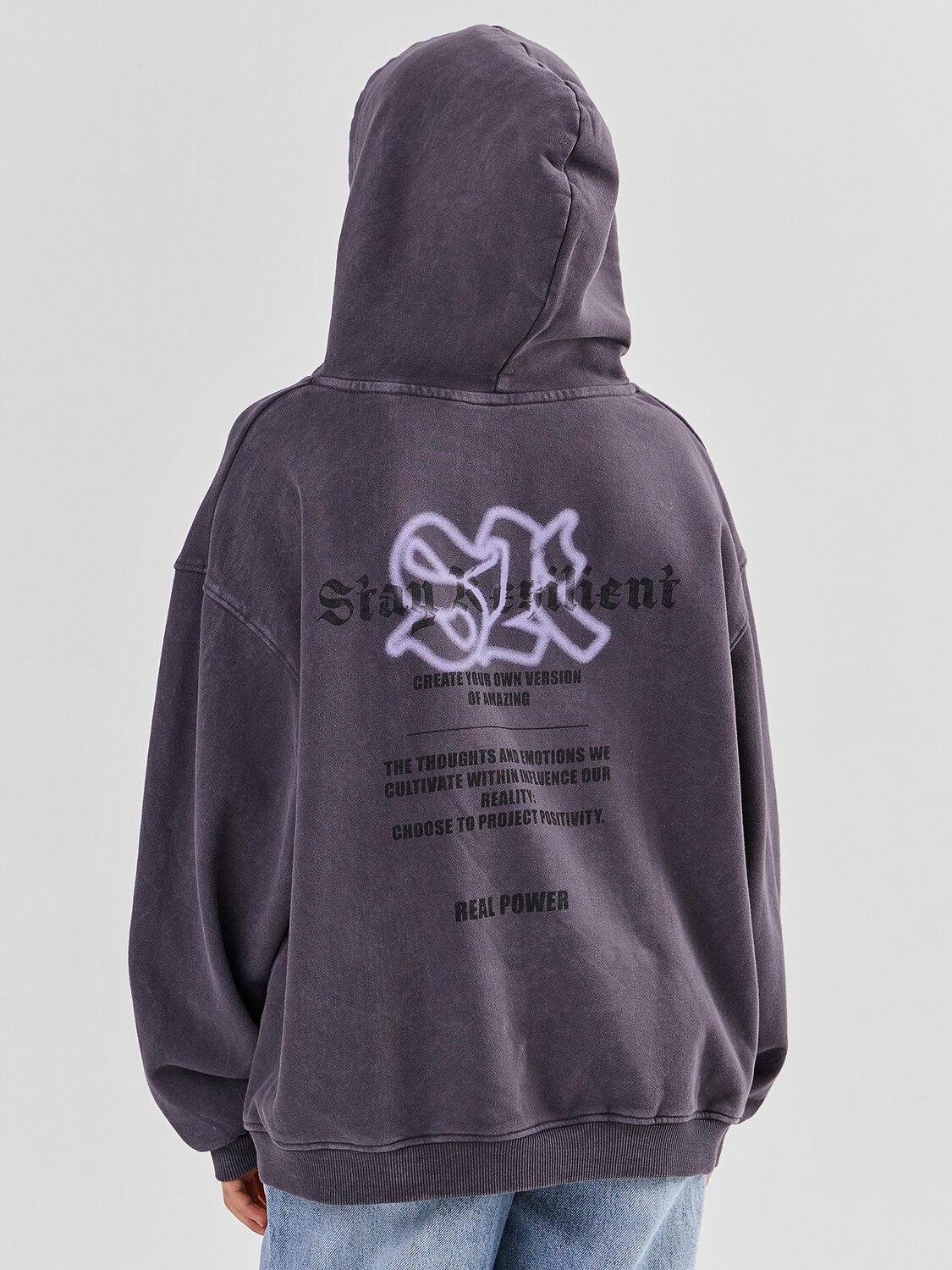 MARK FORMELLE Худи 589184 123445 ACID WASH графит +печать