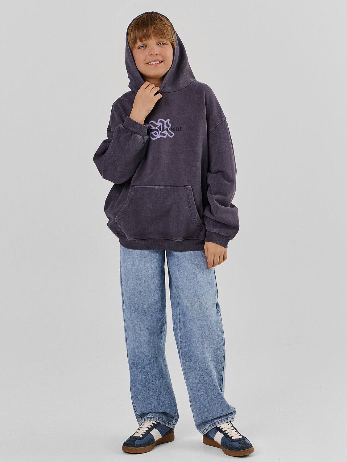 MARK FORMELLE Худи 589184 123445 ACID WASH графит +печать