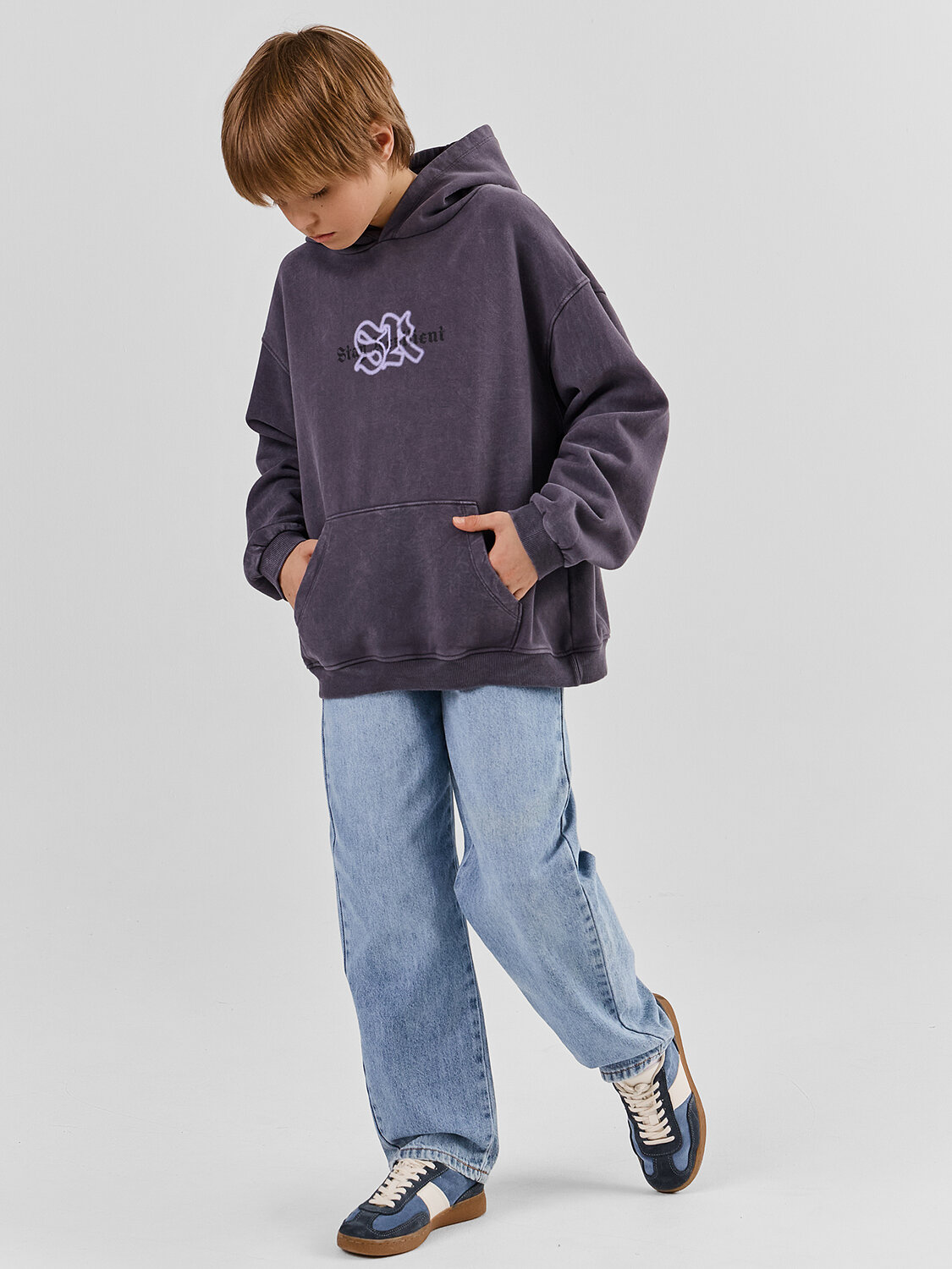 MARK FORMELLE Худи 589184 123445 ACID WASH графит +печать