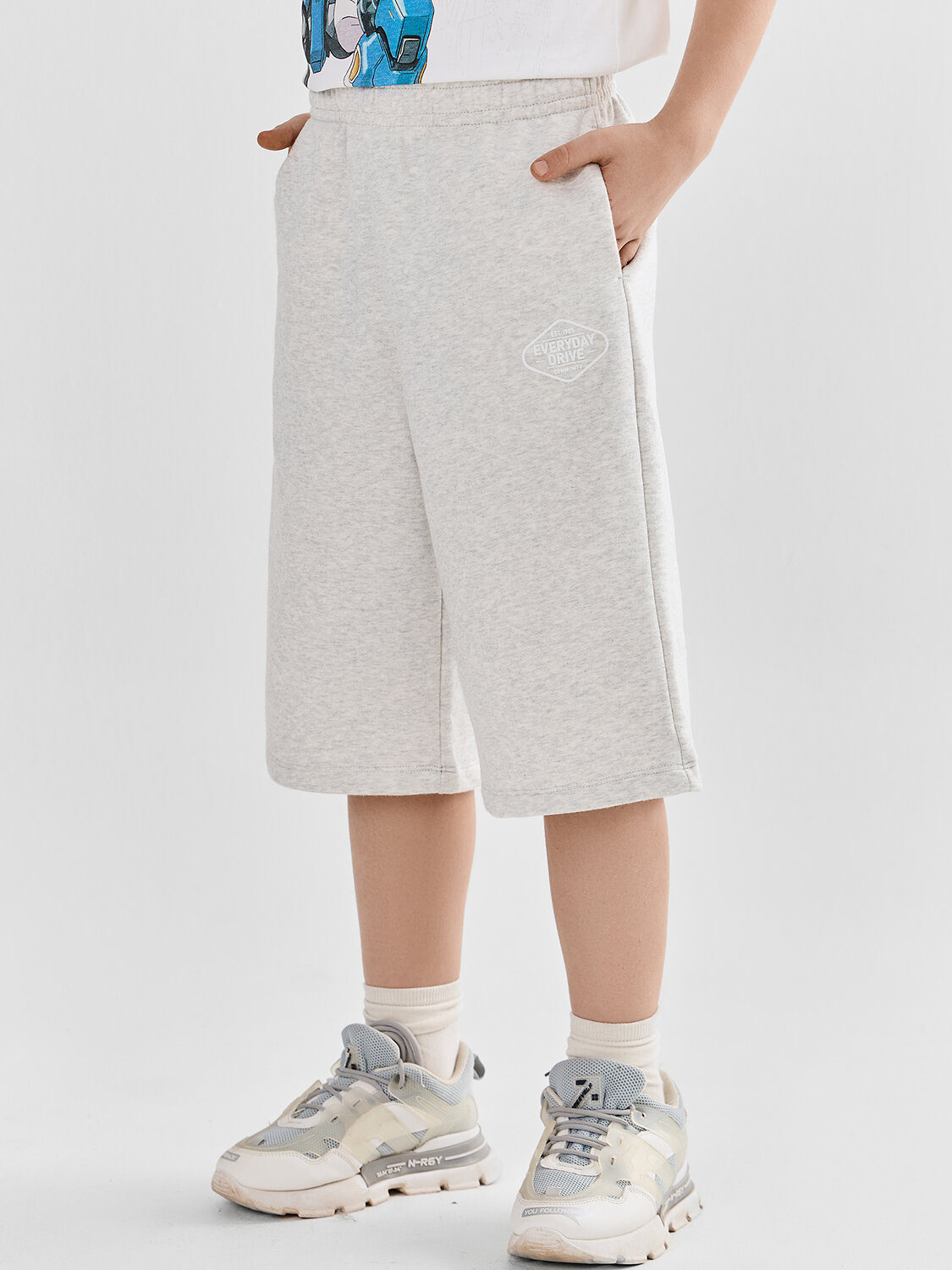 MARK FORMELLE Шорты 589193 133355 серый меланж+печать