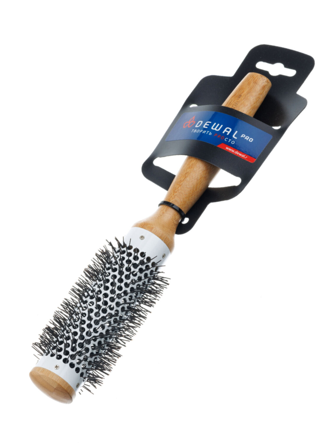 Dewal Термобрашинг для укладки волос BRBAM-04 SN, керамическое покрытие, дерево, 31/48 мм 589377 20832 