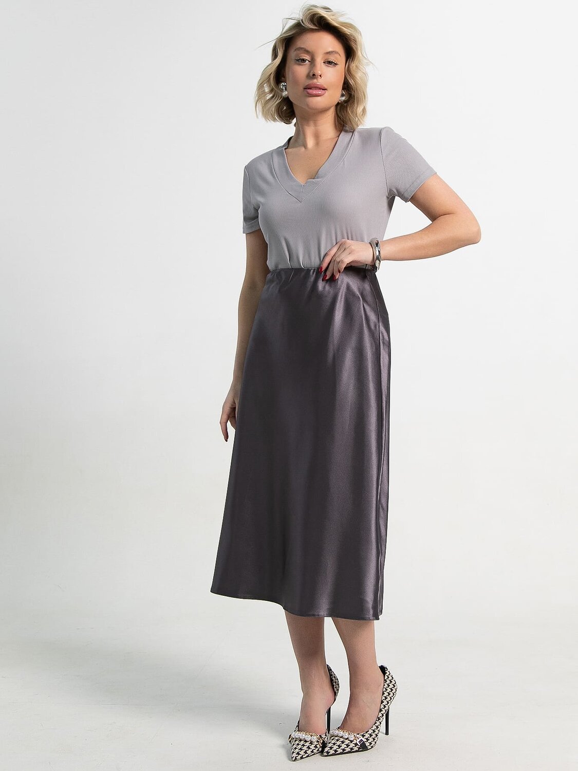 LT Collection Юбка 589415 Ю15316-46М темно-серый