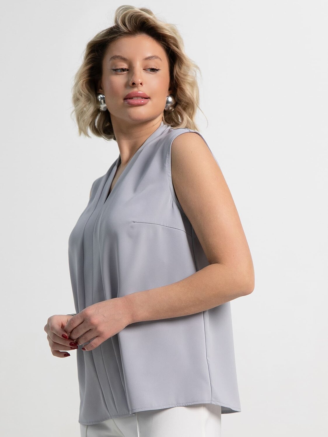 LT Collection Блуза 589416 Б15303-46М серый